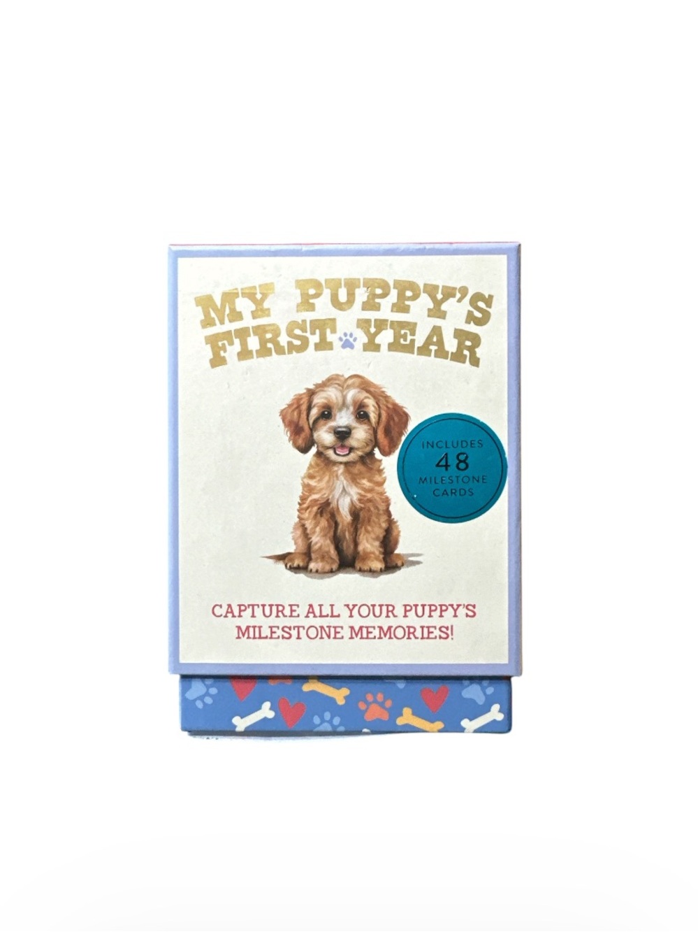 My Puppy's First Year Milestone Cards - Blue & Cream